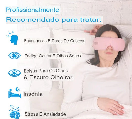 Massageador de Olhos Inteligente Relax Glasses - Relaxamento e Conforto Visual